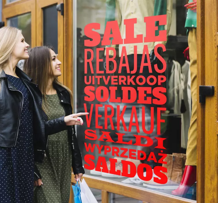 Vinilos para rebajas varios idiomas alennustarra - Tenstickers