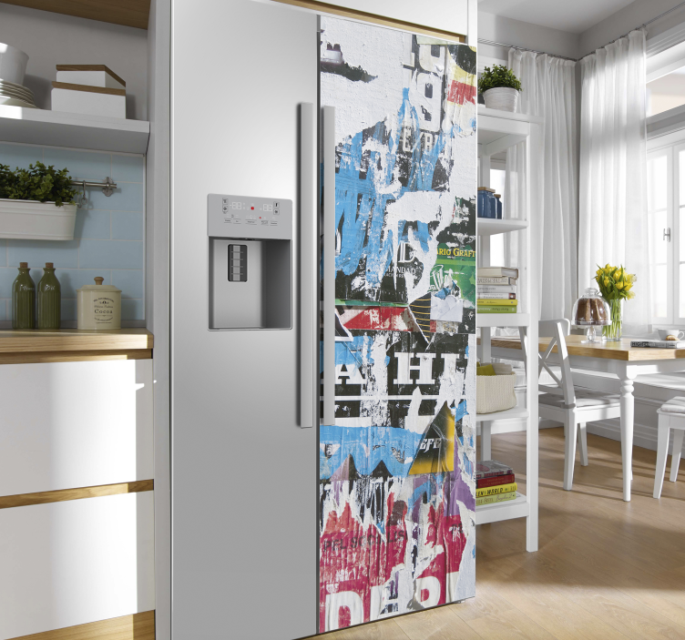 Vintage jääkaapin vinyyli tarra - Tenstickers