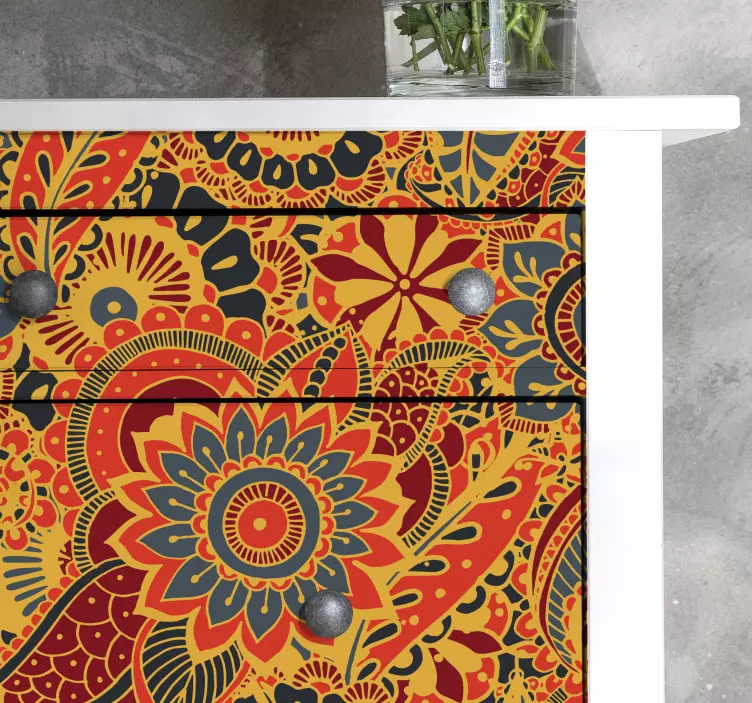 Vintage kukat kallaxille Huonekalutarrat - Tenstickers