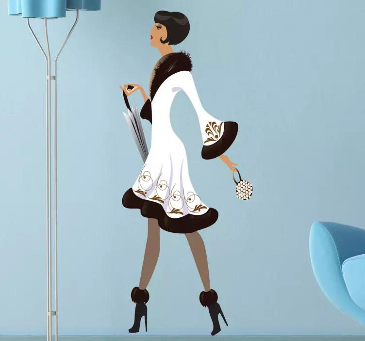 Vintage lady -tarra - Tenstickers