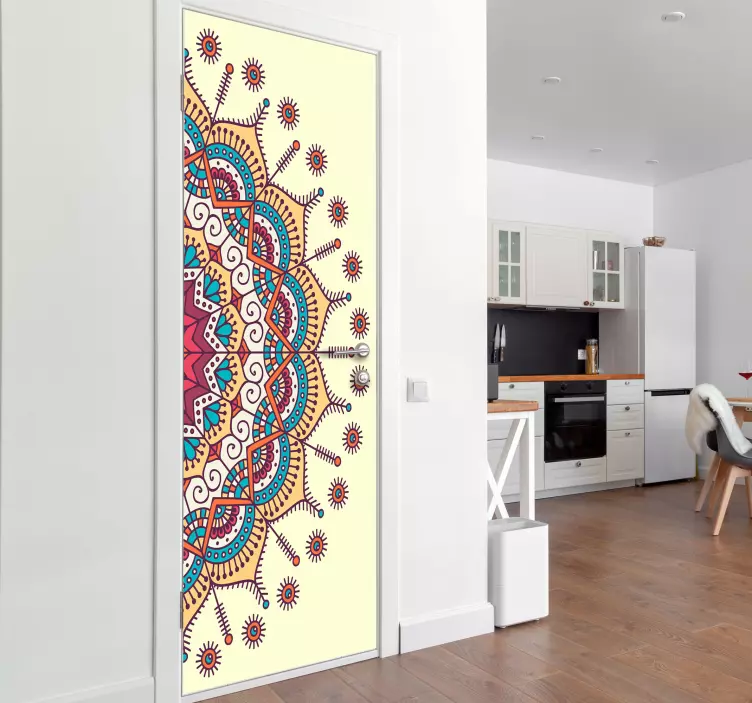 Vintage mandala oven tarra - Tenstickers