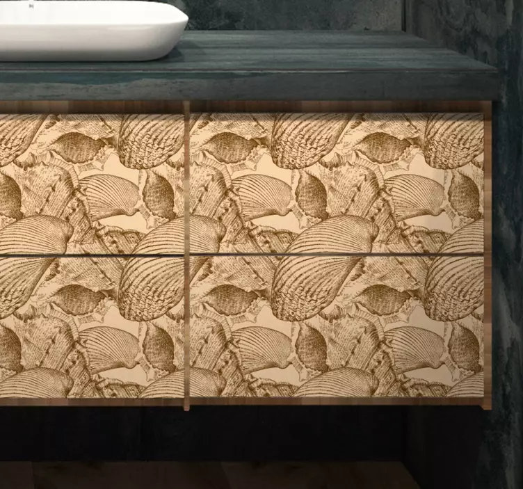 Vintage simpukankalusteet Huonekalutarrat - Tenstickers