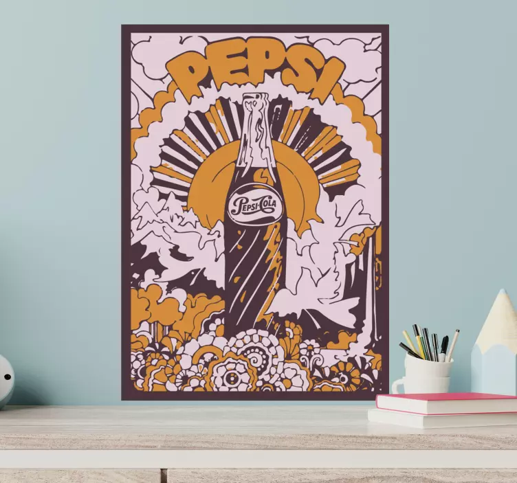 Vintage soda taideesinetarra - Tenstickers