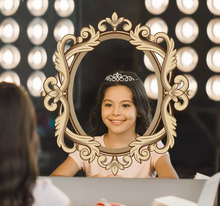 Vintage soikea kehyspeilitarra - Tenstickers