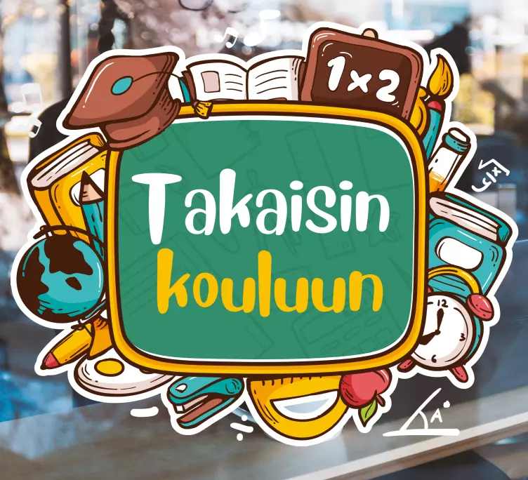 Vintage takaisin kouluun fi tarroja näyteikkunoihin - Tenstickers