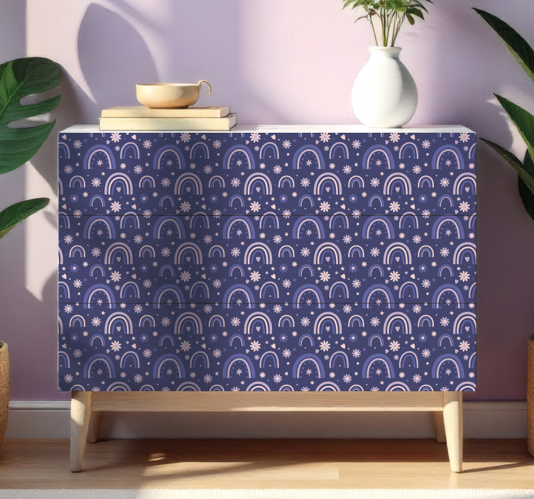 Violetit sateenkaaret huonekalutarra - Tenstickers