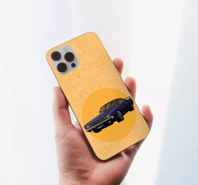 Violetti lihasauto Iphone tarra - Tenstickers