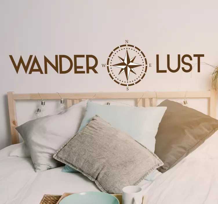 Wanderlust kompassi kodin seinätarra - Tenstickers