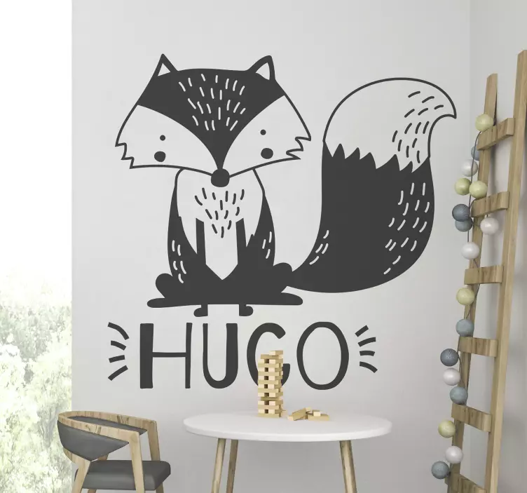 Muokattava kettu eläintarra - Tenstickers