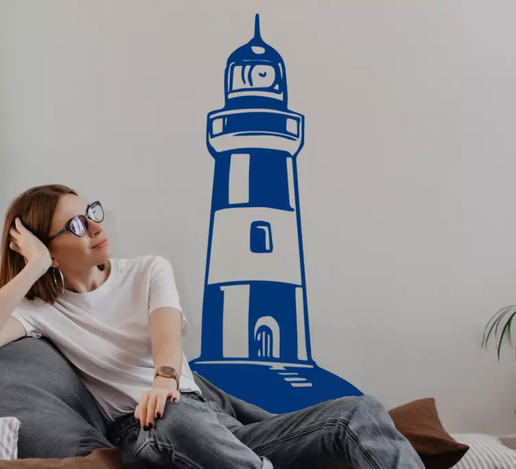 Yksinäinen majakka merimiestarra - Tenstickers