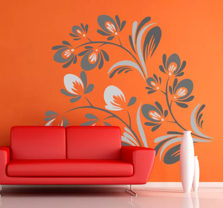 Yksinkertainen Filigraani Tarra - Tenstickers