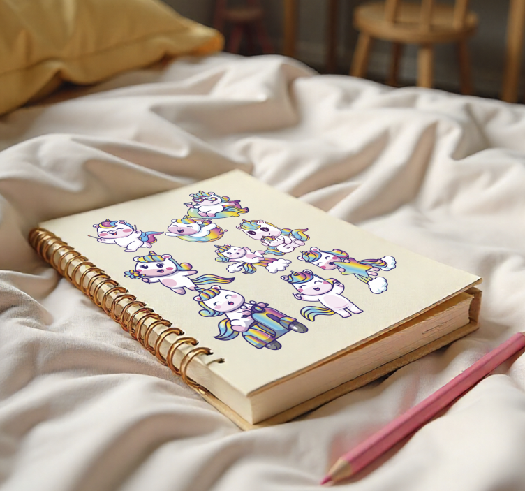 Yksisarvisen suunnittelusetti dinosaurus tarra - Tenstickers