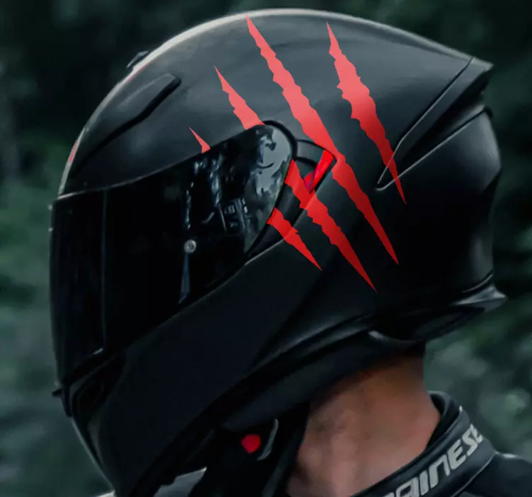 Yksivärinen scratch kypärä mopo tarra - Tenstickers