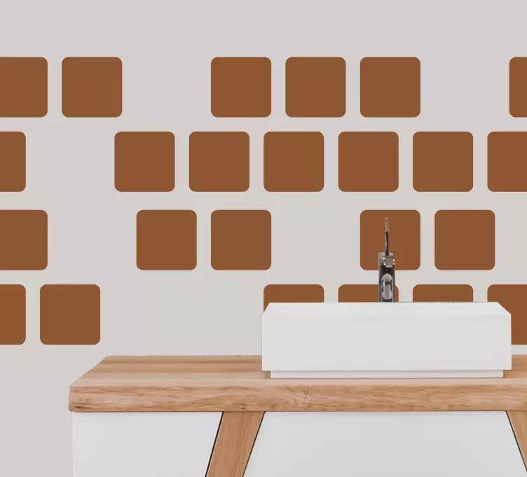 Yksivärisiä samankokoisia neliöitä neliötarrat - Tenstickers