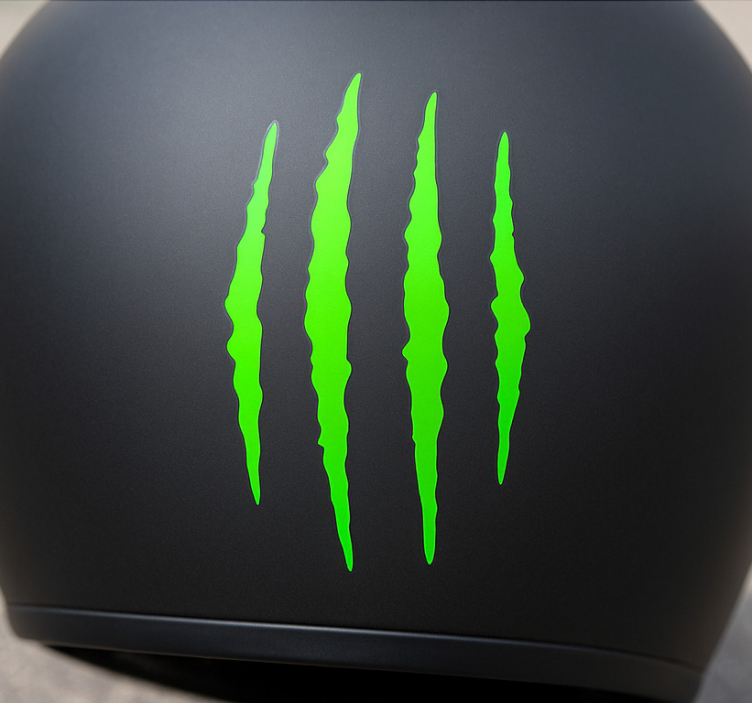 Yksiväristen naarmujen suunnittelu moottoripyörä tarra - Tenstickers