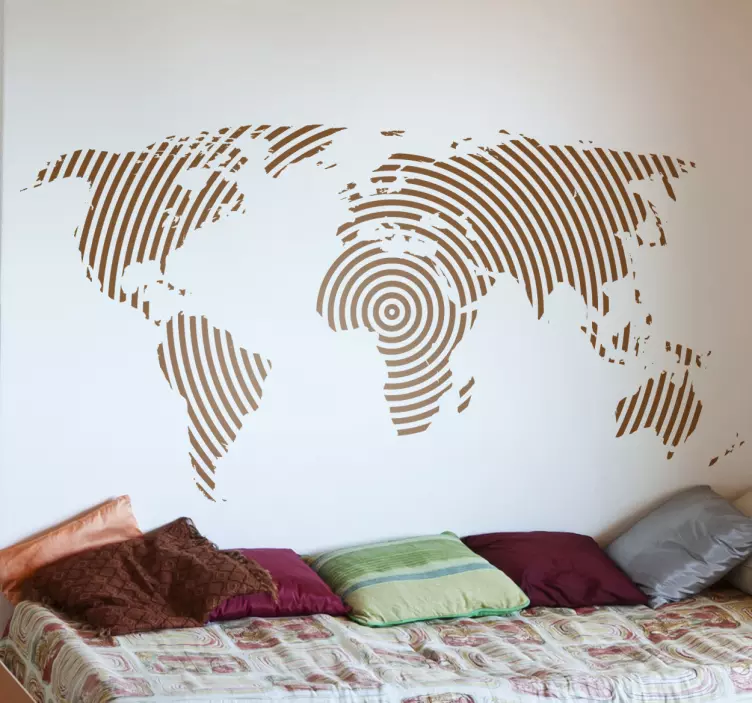 Ympyräviivojen maailmankartta - Tenstickers