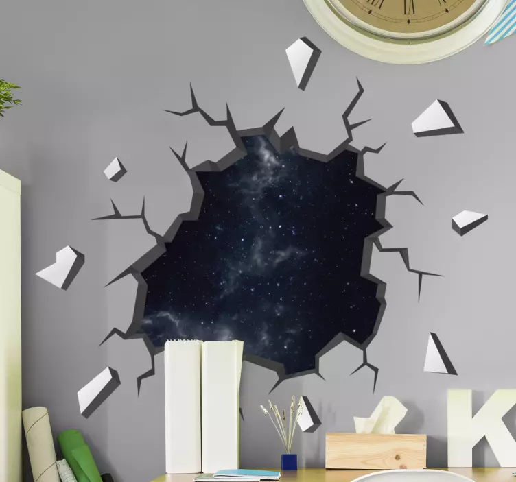 Yötaivas 3d visuaaliset tehosteet seinätarra - Tenstickers