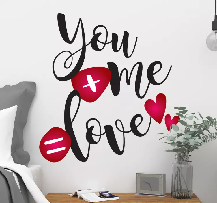 You and Me is Love sisustustarra - Tenstickers