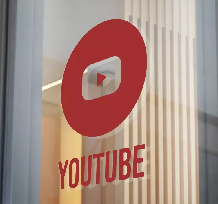 Youtube-logo Ikkunatarrat - Tenstickers