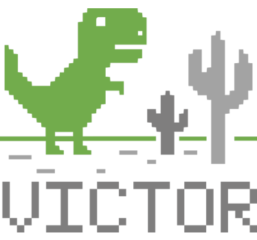 Pikselipeli dinosaurus tarra - Tenstickers