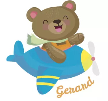 Nalle ja Lentokone Seinätarra - Tenstickers