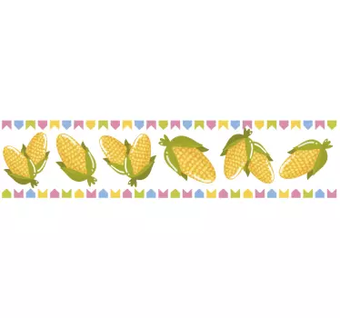 Maissi keltainen ja vihreä koristetarra - Tenstickers