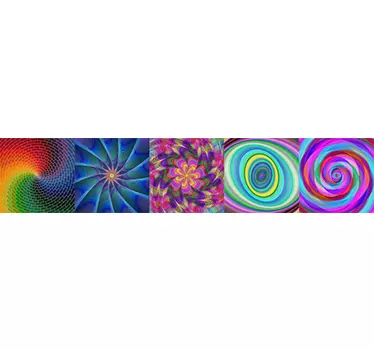 Kaleidoskooppi eri värit kehystarra - Tenstickers