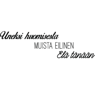 Iso seinätarra unelmat muistavat elämää - Tenstickers