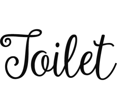 Toilet tekstitarra kylpyhuoneen oveen - Tenstickers