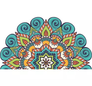 Mandala päätyseinä tarra - Tenstickers