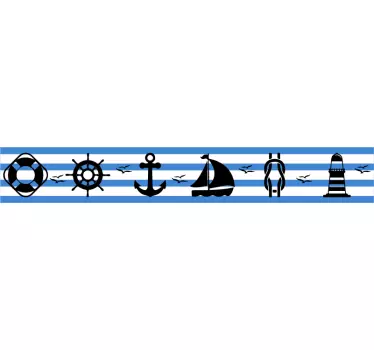 Meri kotiin seinätarra - Tenstickers