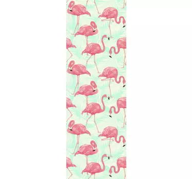Maalattu flamingoja ovitarra - Tenstickers