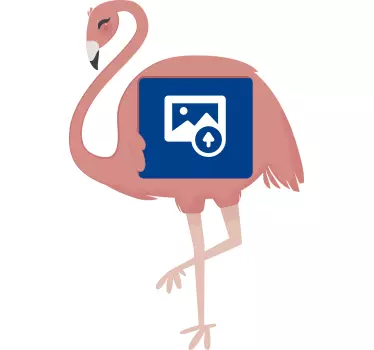 Flamingo-valokuvateline seinätarra lastenhuone - Tenstickers