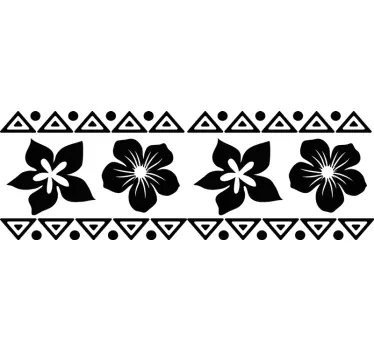 Hawaiian kukat seinä tarra - Tenstickers