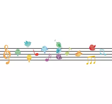 Muistiinpanoja sisältävä musiikki tarra - Tenstickers