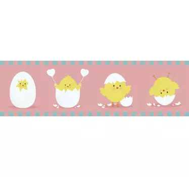 Kananmunien seinän reunus tarra - Tenstickers