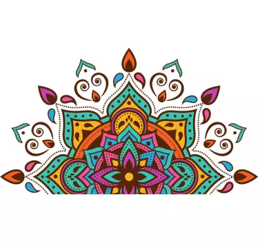 Geometrinen mandala sängyn pääty seinätarra - Tenstickers