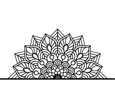 Mandala jooga sängynpääty seinätarra - Tenstickers