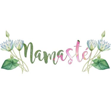 Namaste pääty pään seinä tarra - Tenstickers