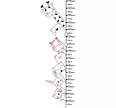Villieläinten mittarikorkeuden tarra - Tenstickers
