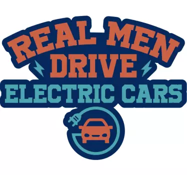 Oikeat miehet ajavat sähköautoja autotarra - Tenstickers