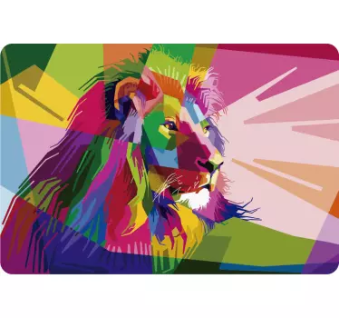 Tiikeri kaleidoskoopin kannettava tietokone tarra - Tenstickers