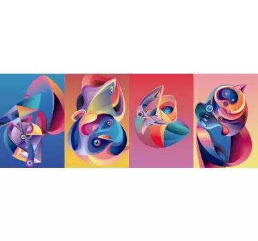 Eläin alebrijes koristereunus seinätarra - Tenstickers