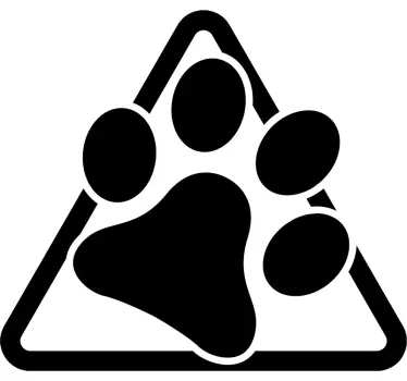 Koiran tassu kolmio autotarra - Tenstickers