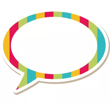 Elävä puhekupla seinätarra lastenhuone - Tenstickers