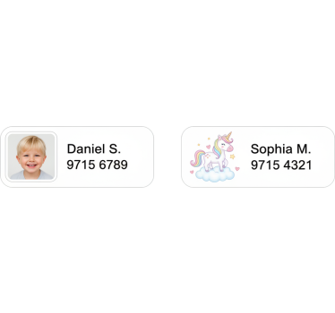 Kuvitustarrat lasten varusteille - Tenstickers