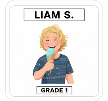 Kuvitus seinätarra lasten eväskoteloon - Tenstickers