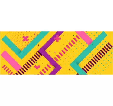 Memphis-tyylisen reunuksen tarra - Tenstickers