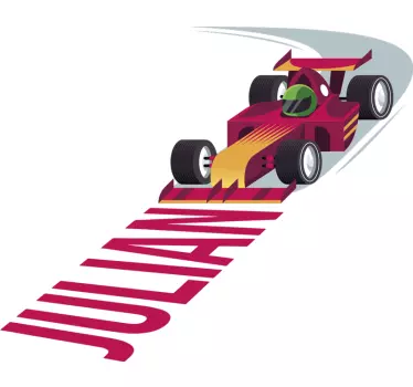 Henkilökohtainen kilpa-auto tarra - Tenstickers