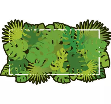 Runsas lehtien koostumus sängynpääty tarra - Tenstickers